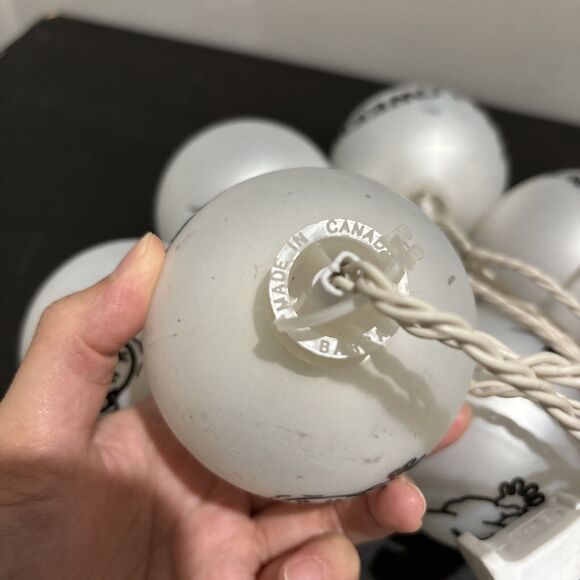 VTG 12 Barcana Halloween Ghost/Halloween Glass Ball String Light Decoration - Picture 9 of 10